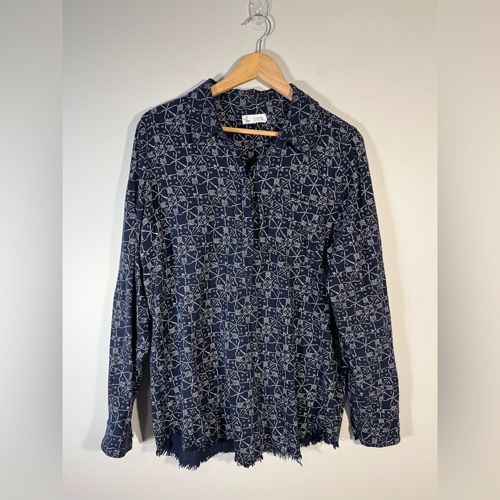 Carve Designs Sawyer Twill Navy Bandana Button Down Longsleeve Shirt XL